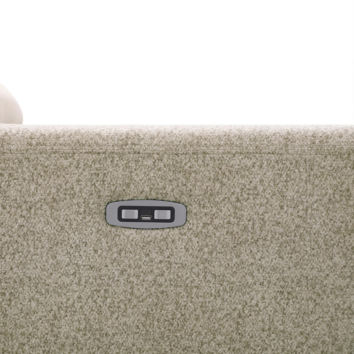 ECKSOFA Beigebraun Chenille  - Chromfarben/Beigebraun, Design, Textil/Metall (218/173cm) - Carryhome