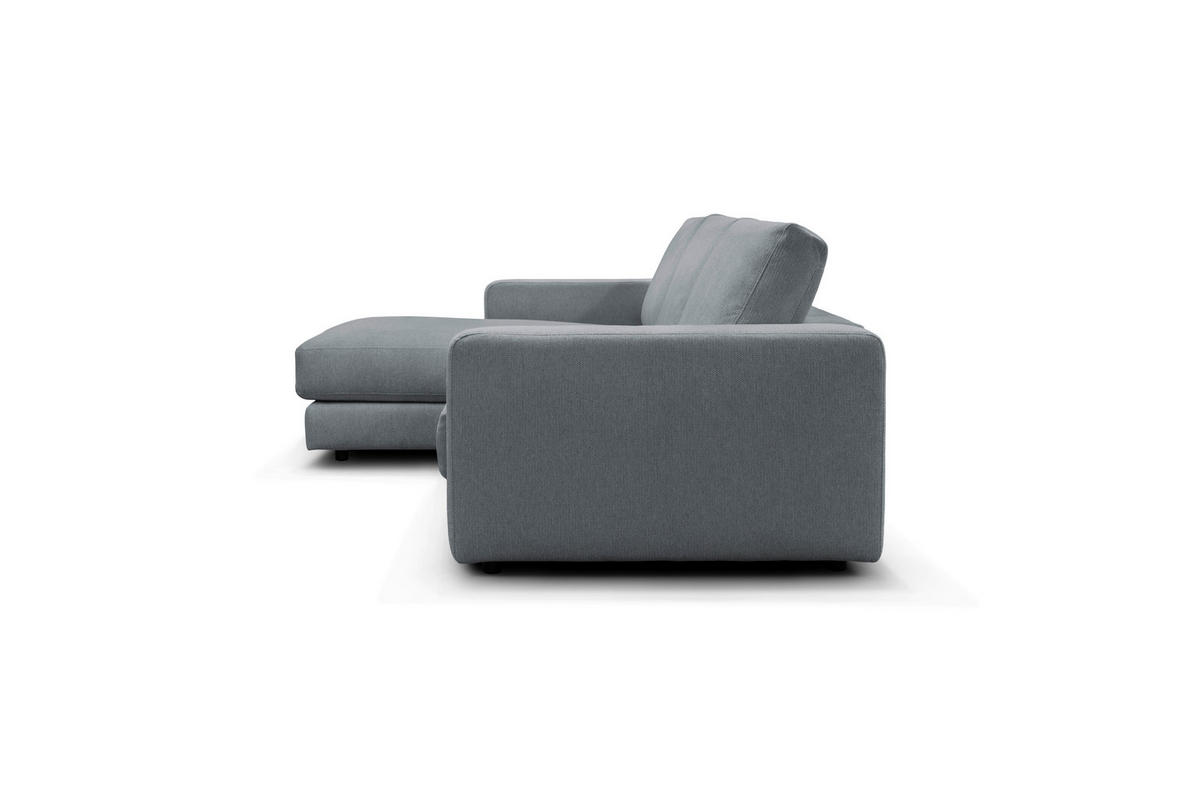 ECKSOFA VIGO Graugrün  - Schwarz/Graugrün, Design, Textil (172cm) - MID.YOU