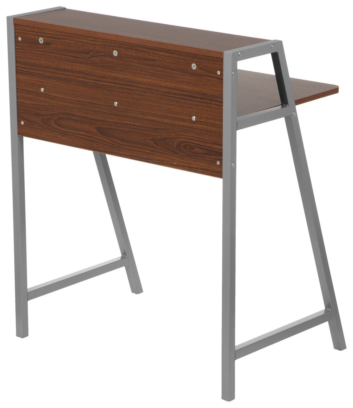 PSACÍ STŮL, barvy stříbra, barvy vlašských ořechů, 78/89/51 cm - barvy stříbra/barvy vlašských ořechů, Moderní, kov/kompozitní dřevo (78/89/51cm) - MID.YOU