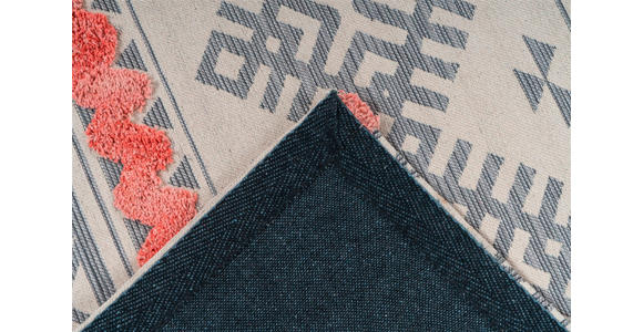 FLACHWEBETEPPICH 160/230 cm Grau, Koralle  - Koralle/Grau, Design, Textil (160/230cm) - Novel