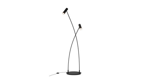 LED-STEHLEUCHTE 87/40/205,5 cm    - Schwarz, Design, Metall (87/40/205,5cm) - Dieter Knoll