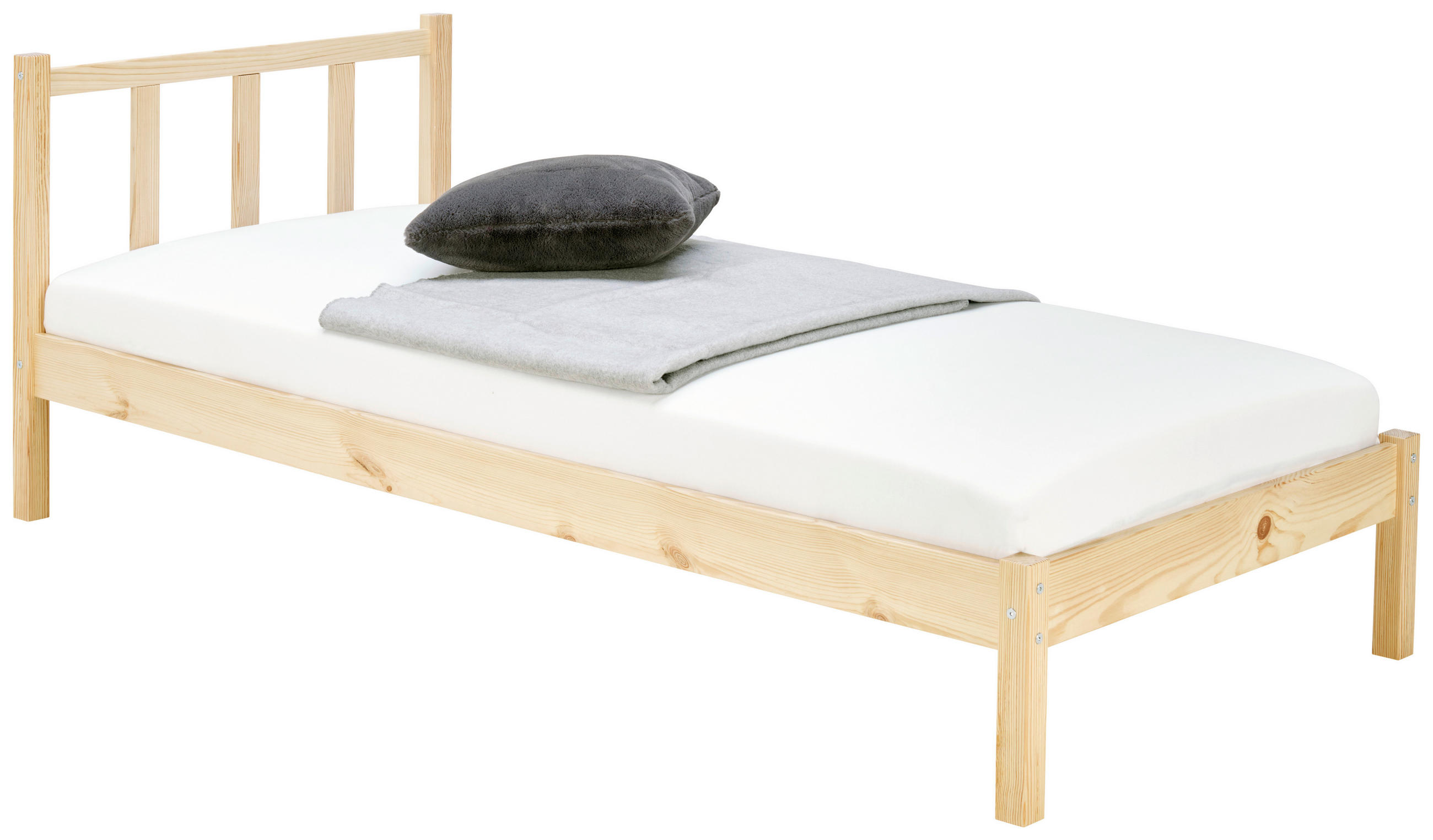 Massivholzbett Maren ohne Lattenrost,90x200cm Natur