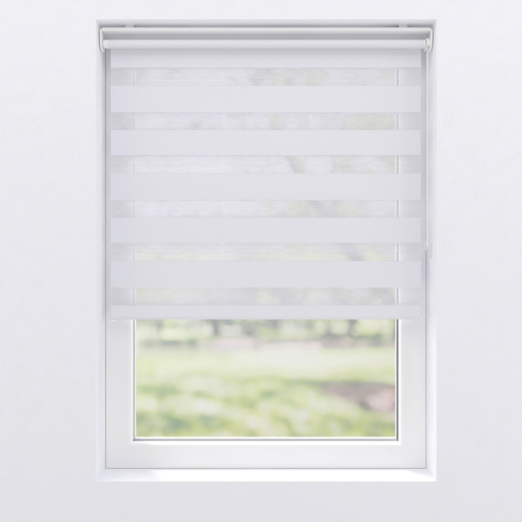 DOPPELROLLO  halbtransparent  70/150 cm    - Weiß, Basics, Textil (70/150cm)