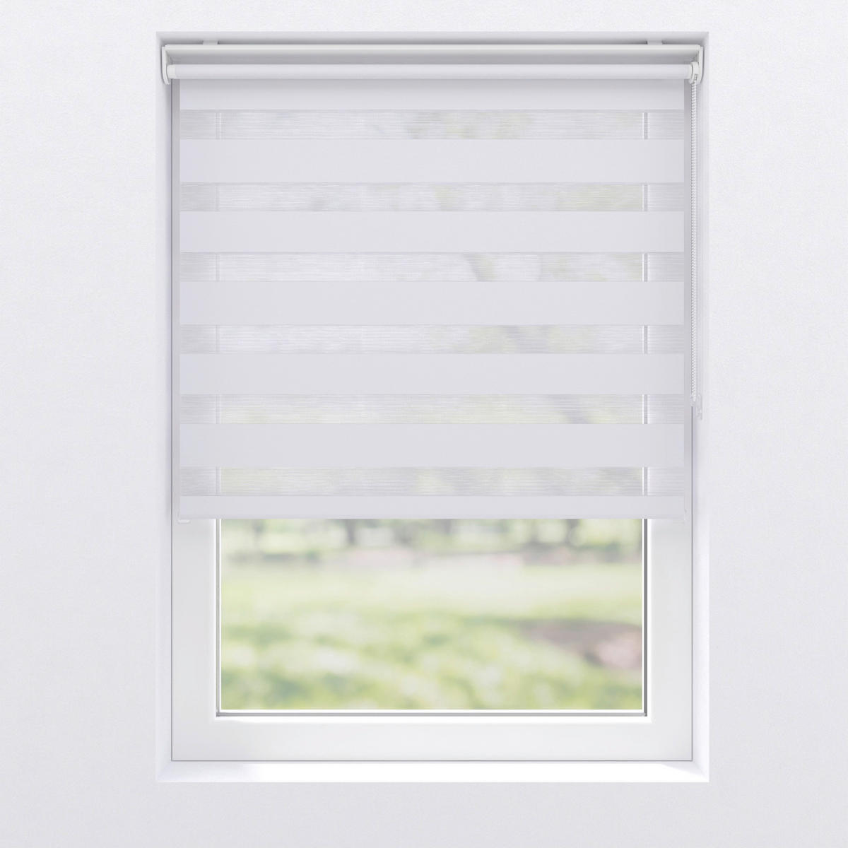 DOPPELROLLO  halbtransparent  70/150 cm    - Weiß, Basics, Textil (70/150cm)