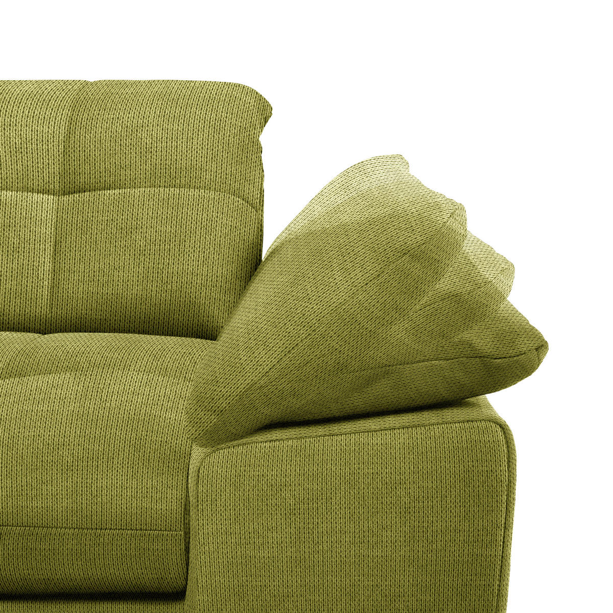 ECKSOFA in Mikrofaser Hellgrün  - Chromfarben/Hellgrün, Design, Textil/Metall (180/265cm) - Carryhome