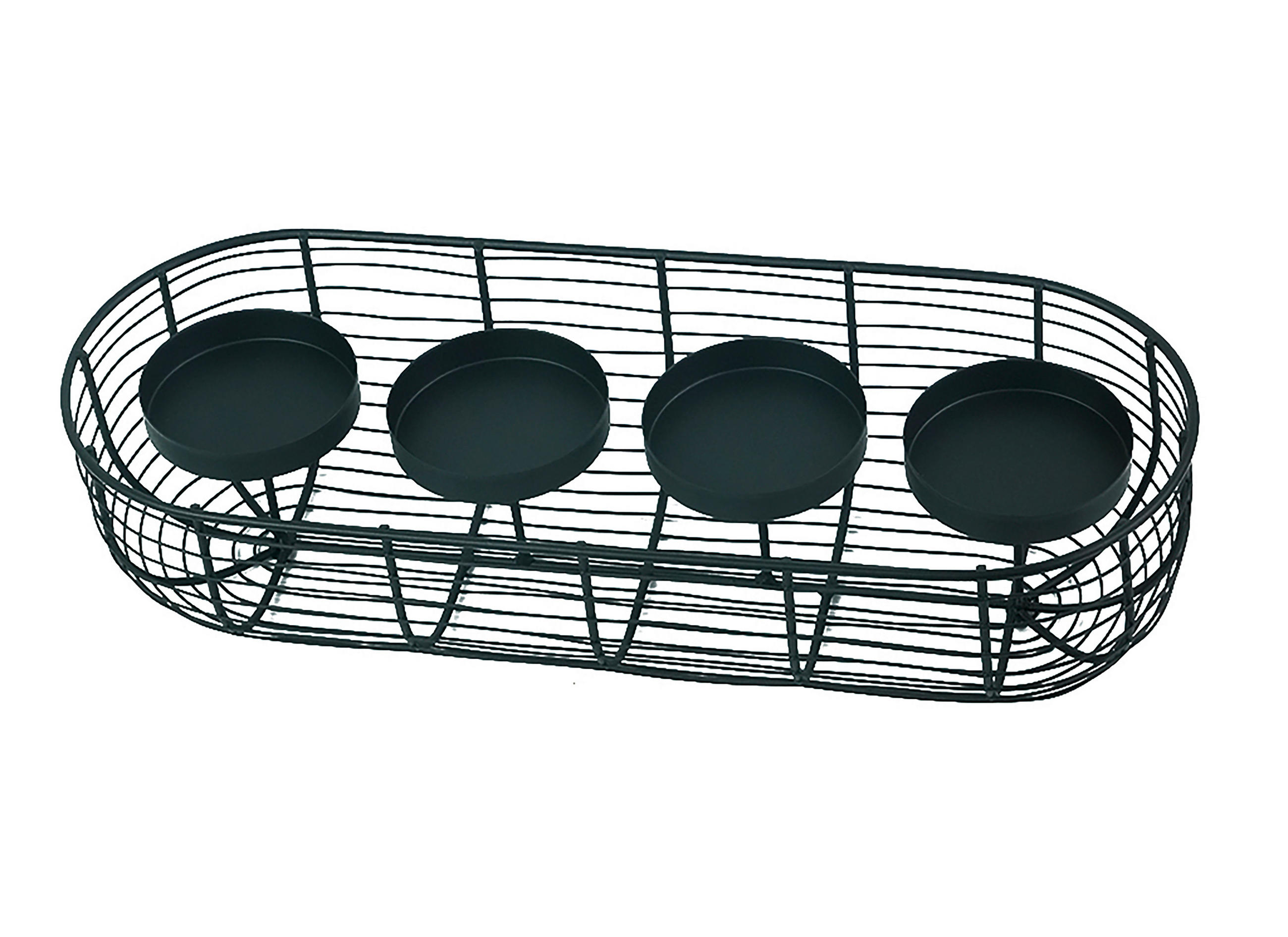 KERZENHALTER - Schwarz, LIFESTYLE, Metall (30/11/5,5cm) - X-Mas