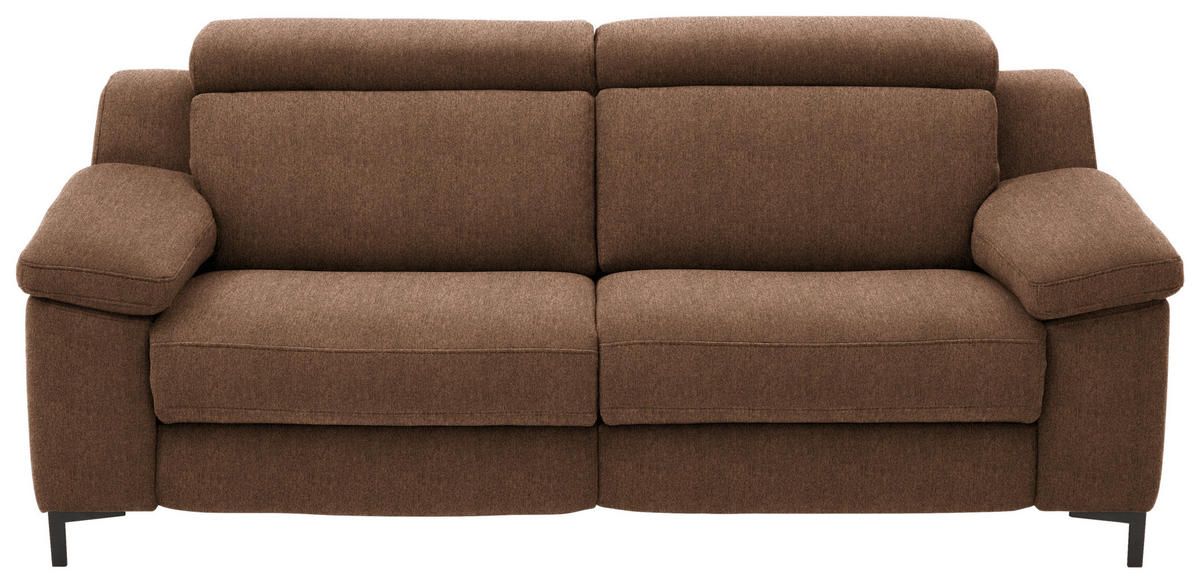 2,5-SITZER  in Chenille Braun  - Schwarz/Braun, Design, Textil/Metall (188/84-104/104cm) - Valdera