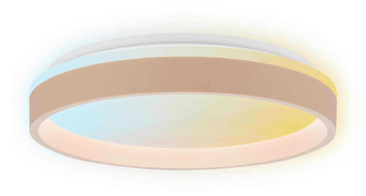 LED-DECKENLEUCHTE Aurie Glow 39/8 cm   - Beige, KONVENTIONELL, Kunststoff (39/8cm) - Briloner