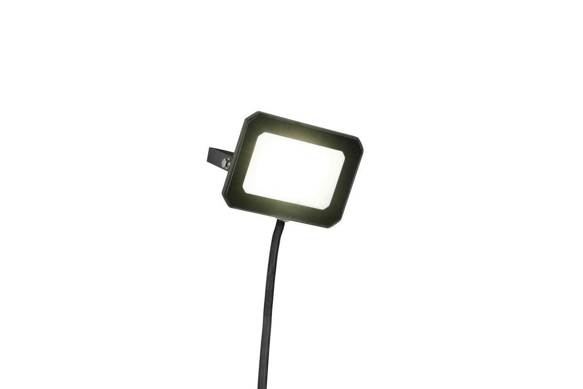 AUSSENWANDLEUCHTE - Schwarz/Grau, Design, Glas/Metall (8,5/12/8,5cm)