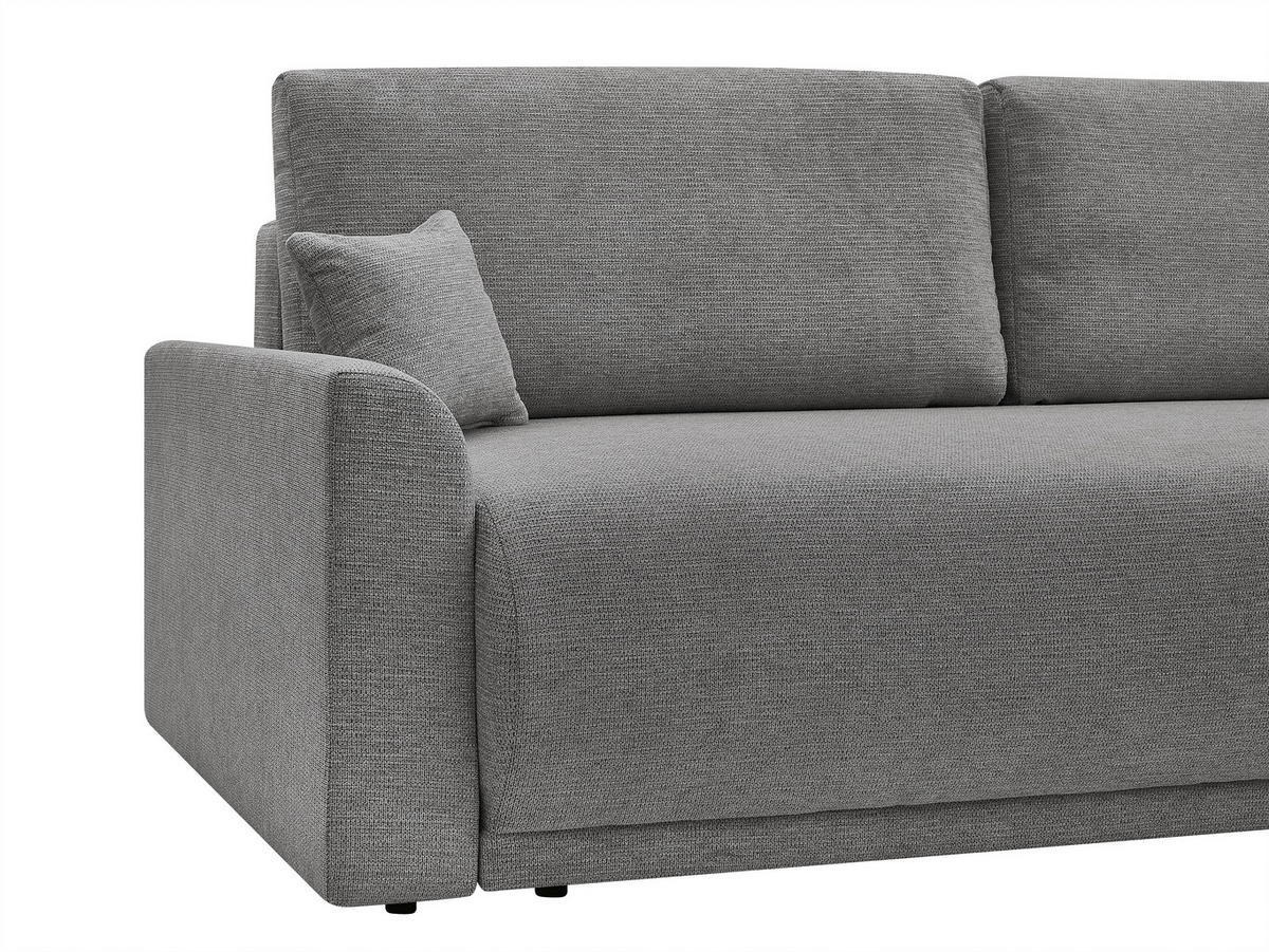 SCHLAFSOFA KIMMY Struktur Grau  inkl. Zierkissen, Rückenkissen, Bettkasten  - Schwarz/Grau, Design, Kunststoff/Textil (234/90/103cm) - P & B