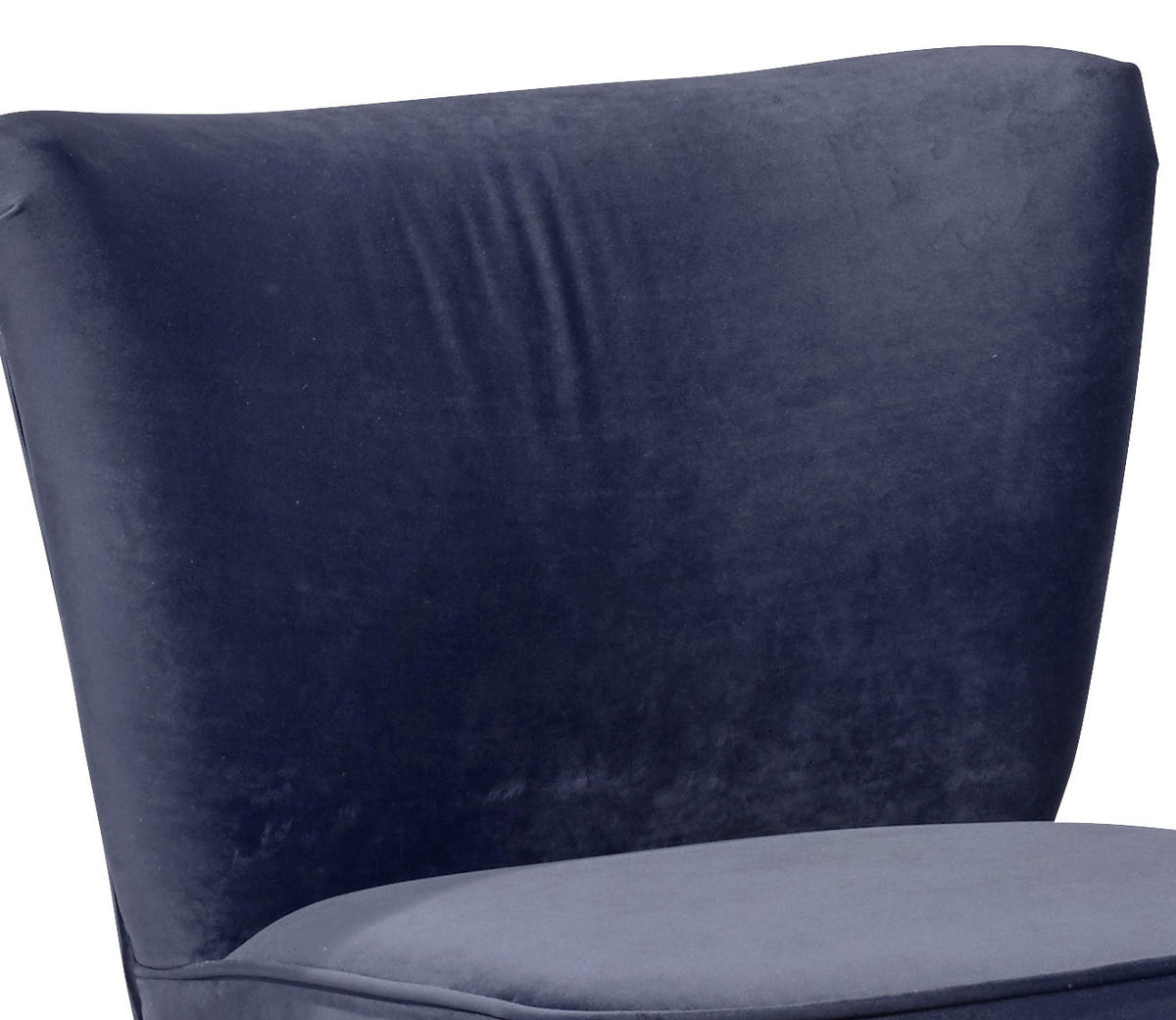 SESSEL Mikrovelours Blau    - Blau/Schwarz, Trend, Holz/Textil (65/89/70cm) - MID.YOU