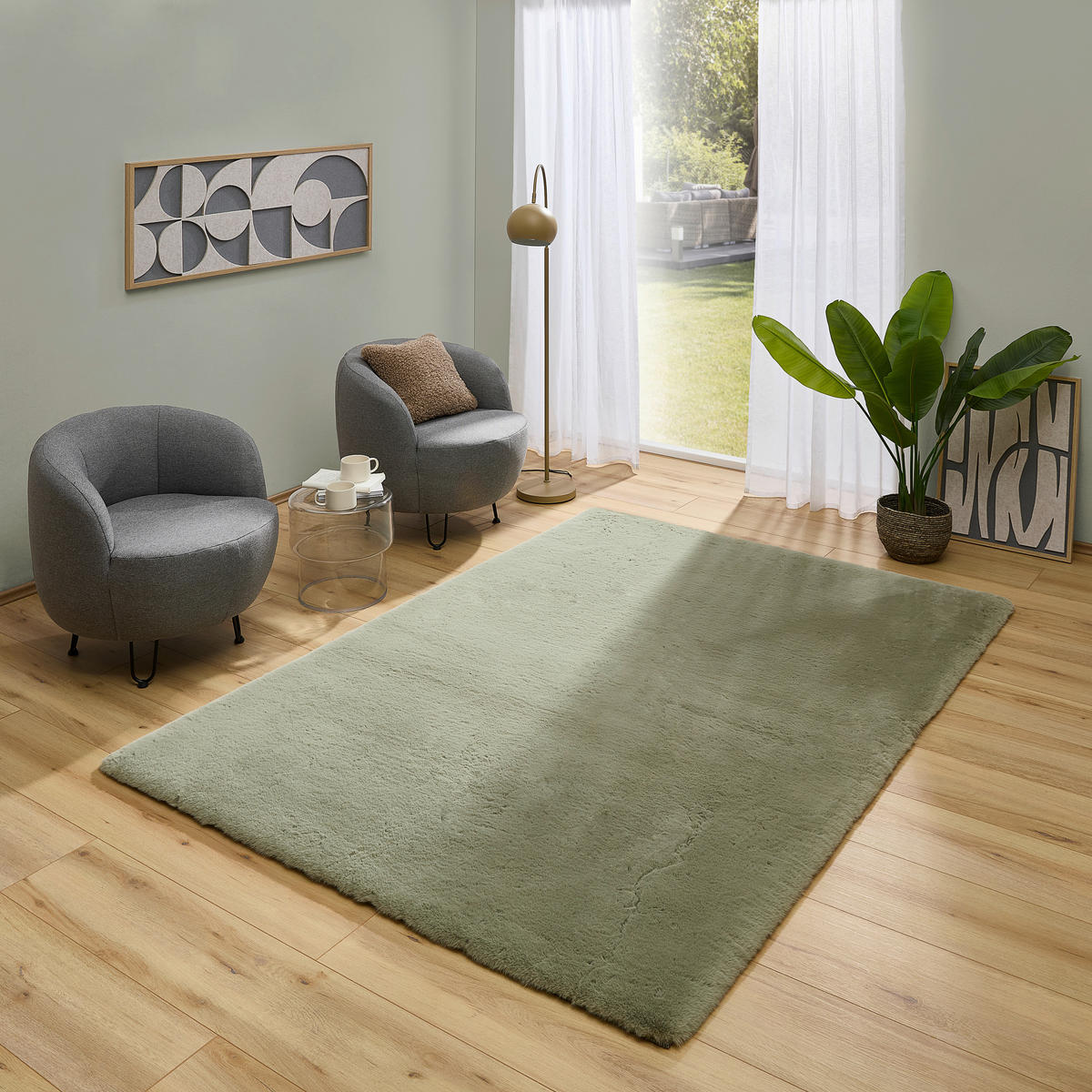 HOCHFLORTEPPICH 160/230 cm Lhasa Grün  - Grün, Design, Textil (160/230cm) - Novel