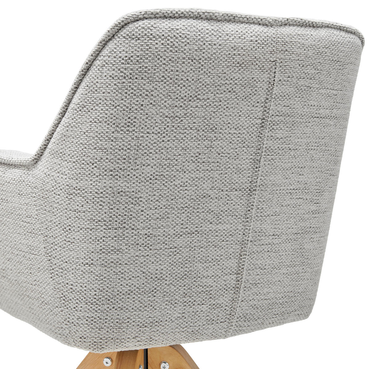 ARMLEHNSTUHL  inklusive Armlehnen Webstoff  Eichefarben, Hellgrau  - Eichefarben/Hellgrau, LIFESTYLE, Holz/Textil (61/85/63cm) - Livetastic