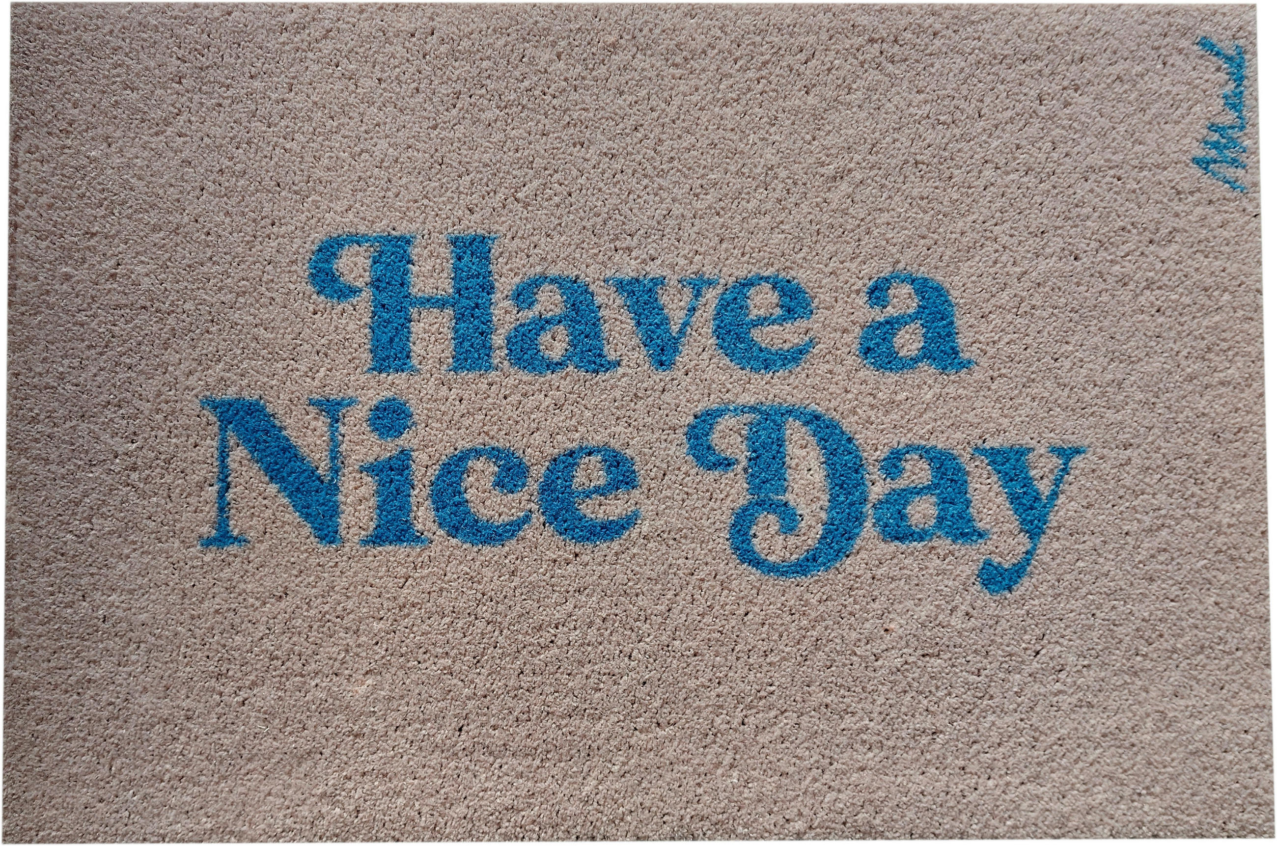 FUßMATTE  50/75 cm  Creme, Hellblau  - Creme/Hellblau, Trend, Kunststoff (50/75cm) - madaboutmats