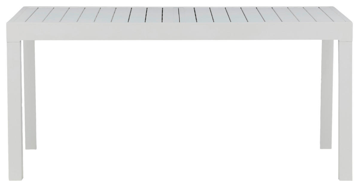 GARTENTISCH Metall Weiß rechteckig  - Weiß, KONVENTIONELL, Metall (160/100/75cm) - Gardenson