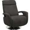 RELAXSESSEL in Textil Dunkelgrau  - Edelstahlfarben/Dunkelgrau, Konventionell, Textil/Metall (84/109/88cm) - Beldomo System