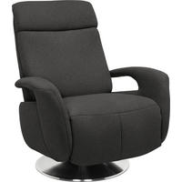 RELAXSESSEL Chenille, Flachgewebe    - Edelstahlfarben/Dunkelgrau, KONVENTIONELL, Textil/Metall (84/109/88cm) - Livetastic