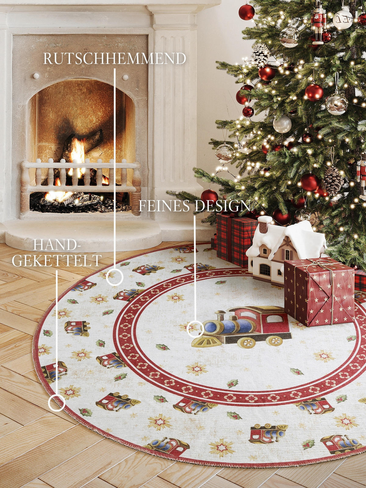 EVENTTEPPICH 160 cm Toy's Delight Limited Edition  - Rot/Creme, MODERN, Kunststoff/Textil (160cm) - Villeroy & Boch