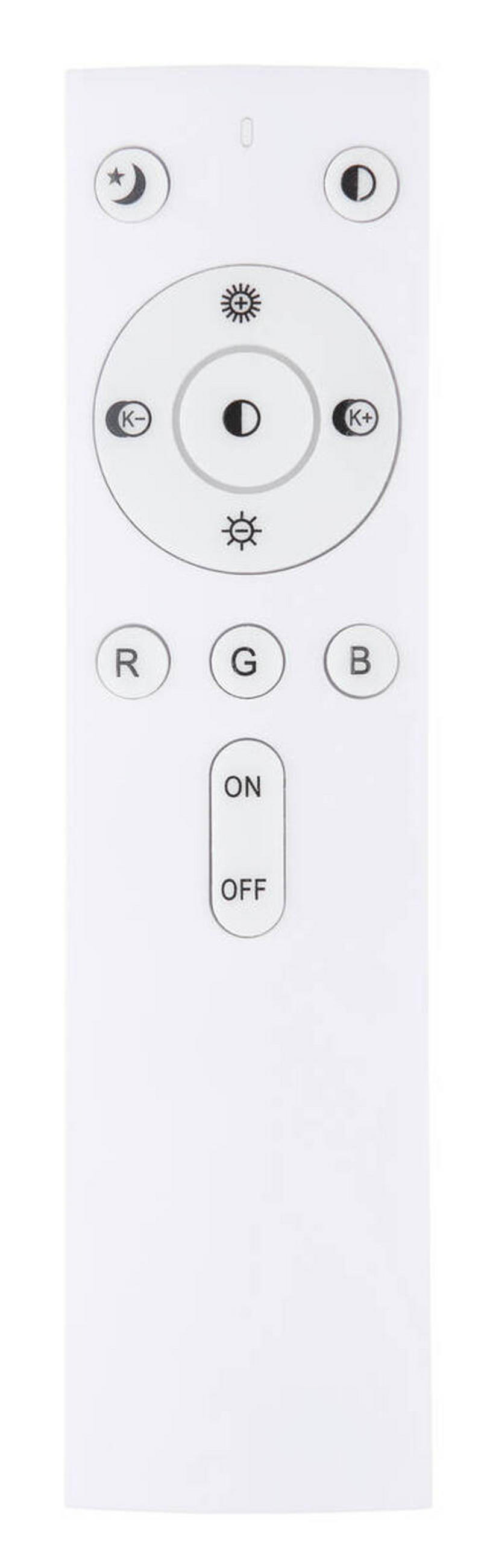 LED-DECKENLEUCHTE 40 W  48,5/7,2 cm    - Klar/Weiss, Design, Glas/Kunststoff (48,5/7,2cm) - Globo