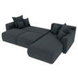 ECKSOFA in Lederlook Anthrazit  - Chromfarben/Anthrazit, KONVENTIONELL, Kunststoff/Textil (293/195cm) - Carryhome