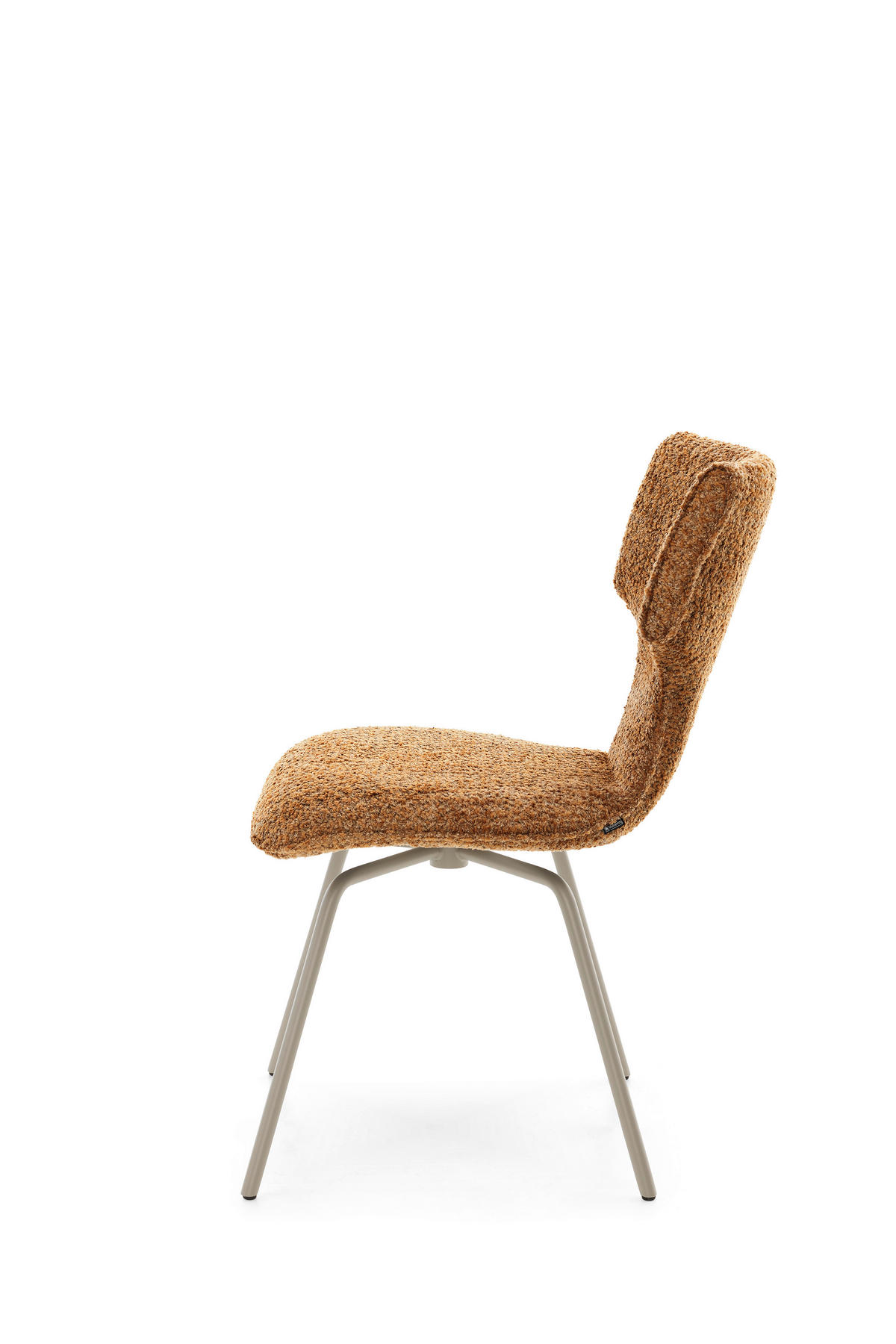 STUHL  Stoff-/Lederauswahl Chenille  - Cognac/Beige, Design, Textil/Metall (51/88/64cm) - Musterring