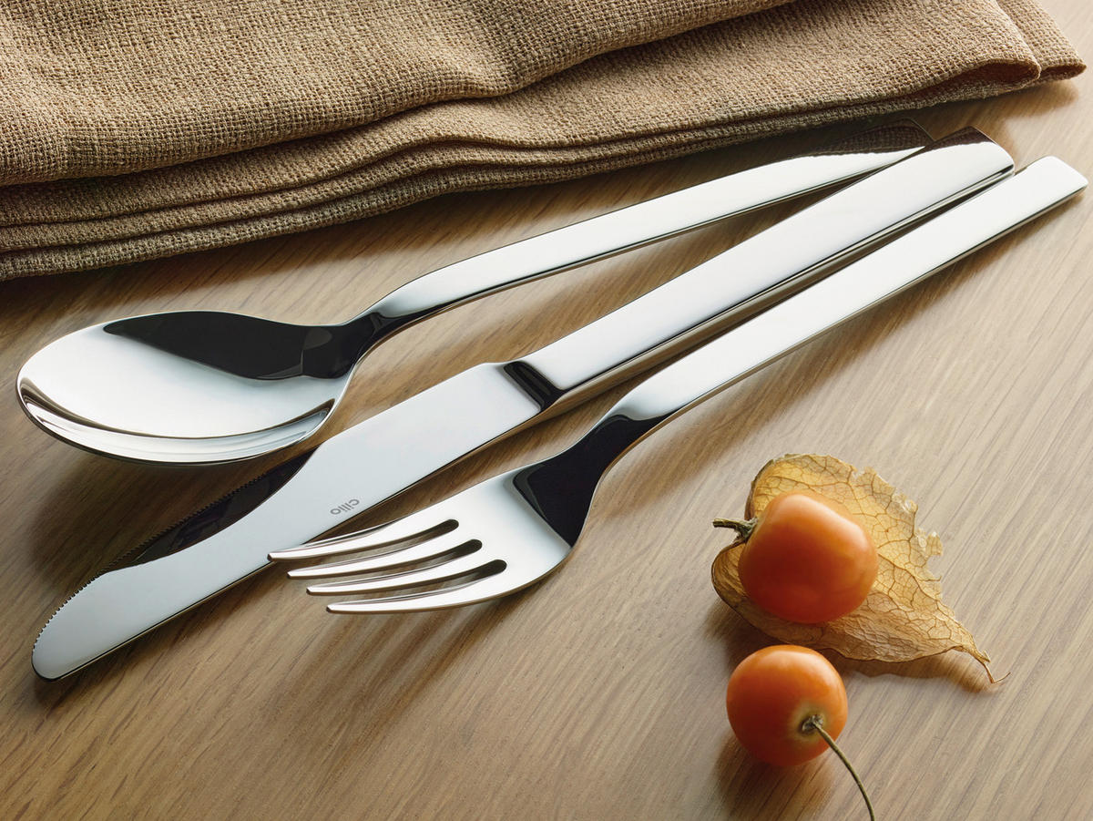 BESTECKSET Venezia 30-teilig Edelstahl  - Edelstahlfarben, Basics, Metall - Cilio