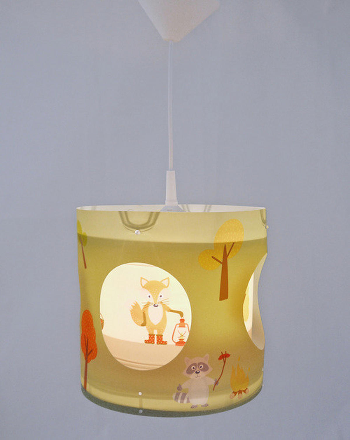 KINDERHÄNGELEUCHTE Waldtiere 25/27 cm   - Multicolor, Trend, Kunststoff (25/27cm)