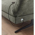 ECKSOFA in Flachgewebe Grün  176-217/259-307 cm  - Schwarz/Grün, Design, Textil/Metall (176-217/259-307cm) - Dieter Knoll