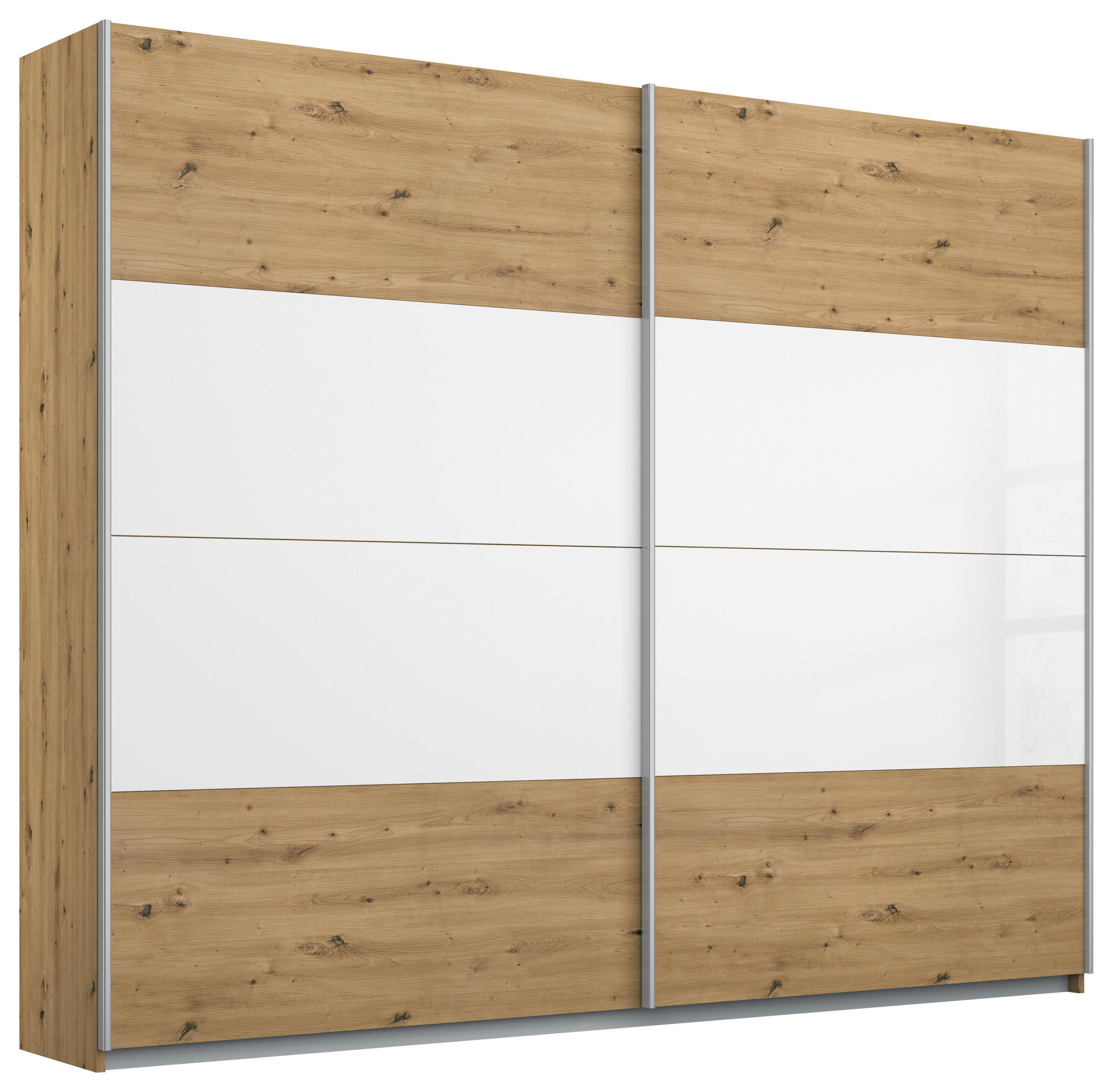 FÜGGESZTETT TOLÓAJTÓS SZEKRÉN  - alumínium színű/Artisan tölgy, Basics, faalapú anyag/fém (226/62/210cm) - Xora