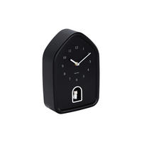 WANDUHR Modern Kitty Schwarz  - Schwarz, Basics, Kunststoff (20/29.1cm) - Karlsson