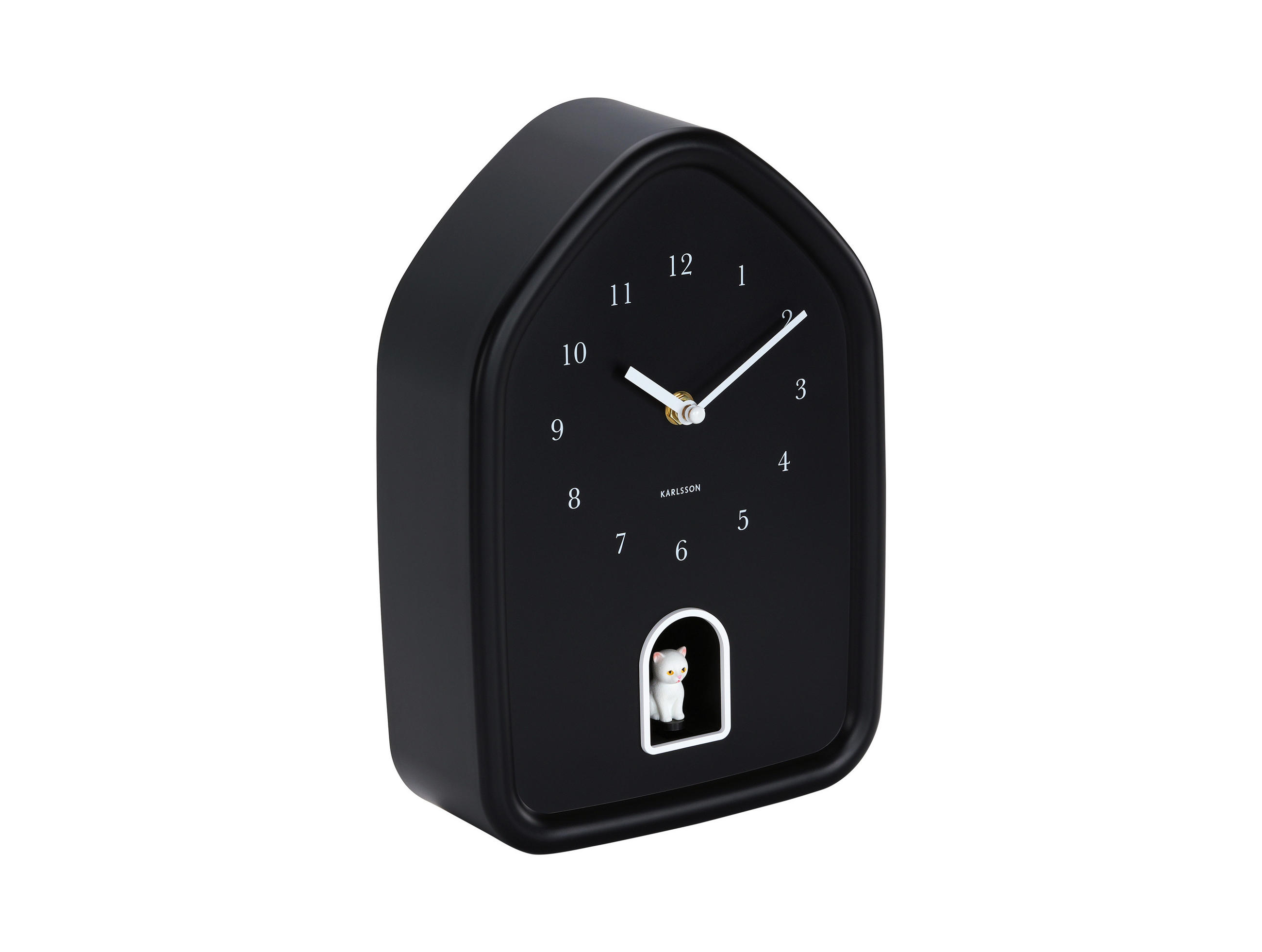 Karlsson Wanduhr Modern Kitty Schwarz 20x29.1 cm