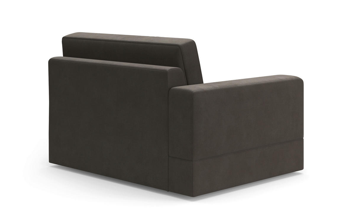 SOFAELEMENT Flachgewebe Graphitfarben  - Schwarz/Graphitfarben, Modern, Kunststoff/Textil (132/87/108cm) - Sit & More