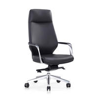 DREHSTUHL Lederlook Schwarz, Silberfarben  - Silberfarben/Schwarz, MODERN, Kunststoff/Textil (63/120,5/66cm) - Livetastic