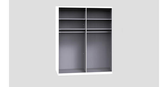 SCHWEBETÜRENSCHRANK 200/217/67 cm 2-türig  - Eiche Bianco/Champagner, Design, Holzwerkstoff/Metall (200/217/67cm) - Novel