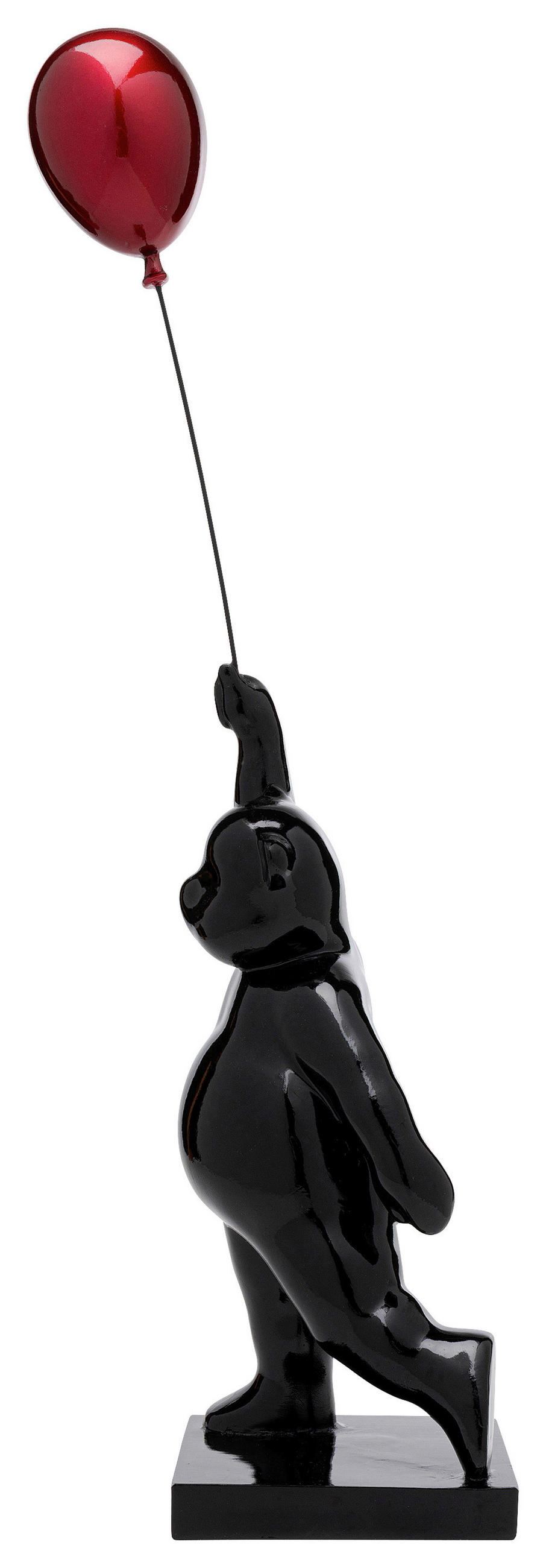 DEKOBÄR - Schwarz Hochglanz/Rot, Design, Kunststoff (16/73/16cm) - Kare-Design