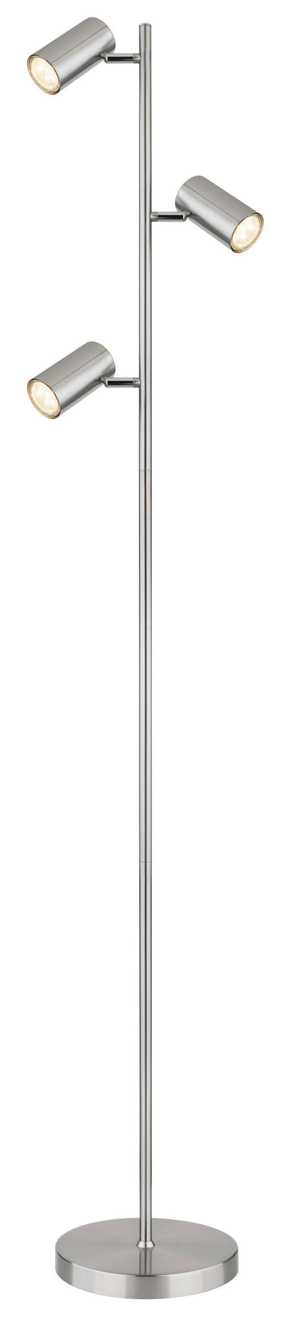 STOJACÍ LAMPA, 25/23/154 cm - barvy niklu, Design, kov (25/23/154cm) - Globo