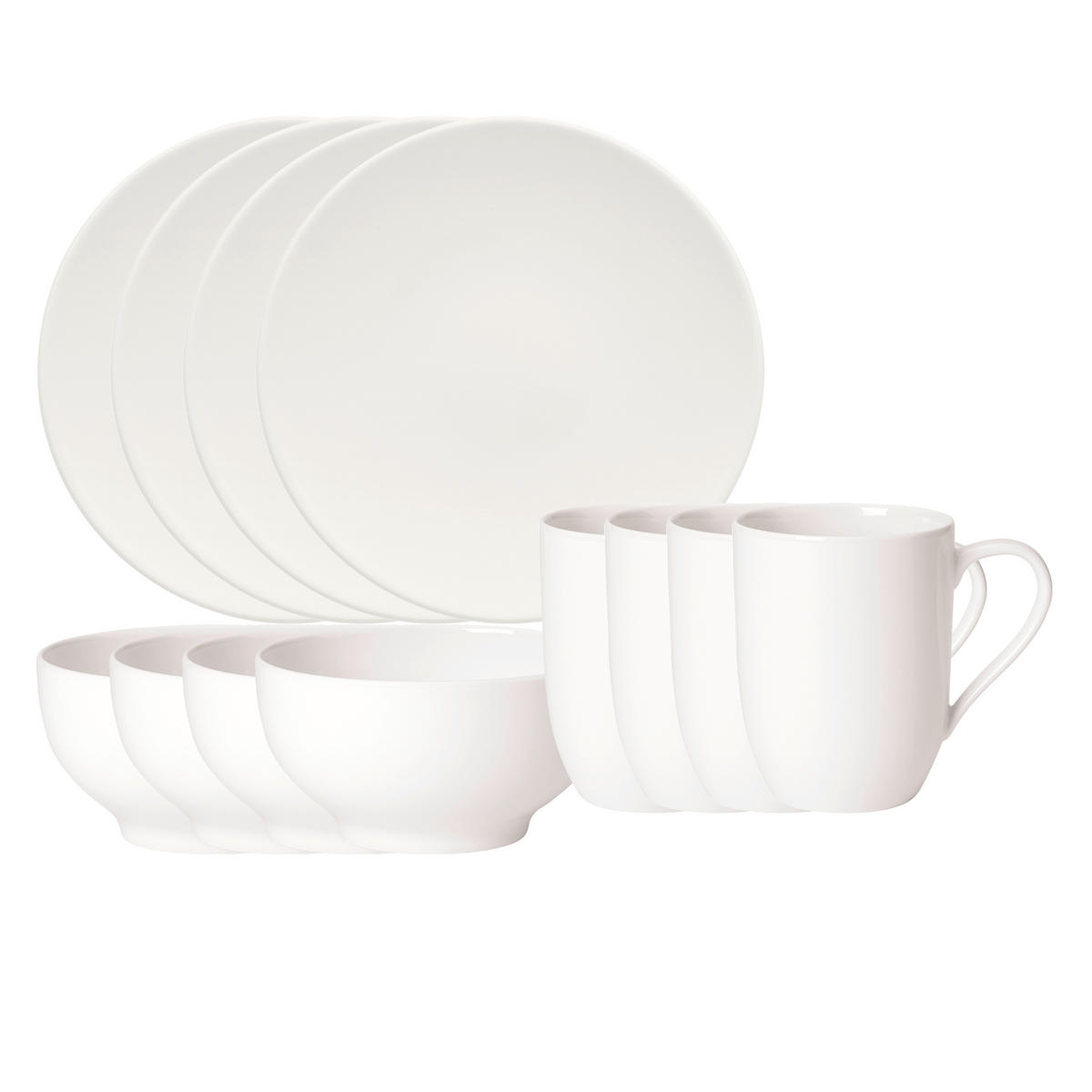 FRÜHSTÜCKSSERVICE Weiß For Me  - Weiß, KONVENTIONELL, Keramik - Villeroy & Boch
