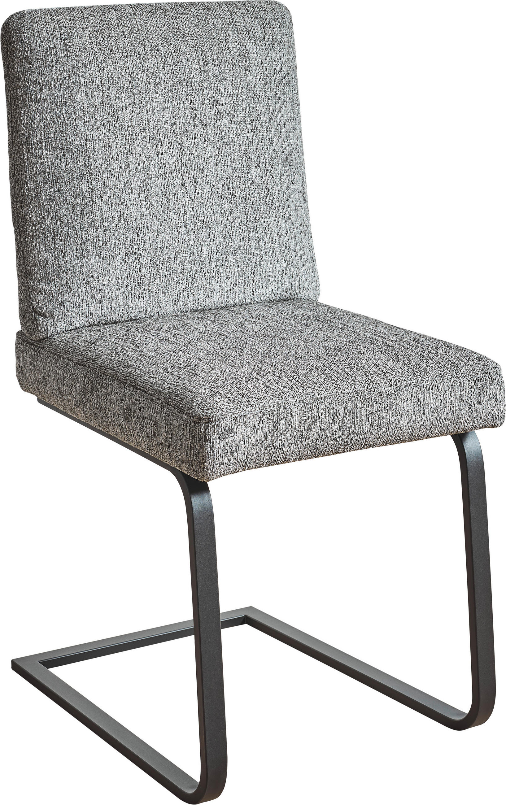 SCHWINGSTUHL  in Stahl Chenille  - Hellgrau/Schwarz, Design, Textil/Metall (46/92/60cm) - Dieter Knoll