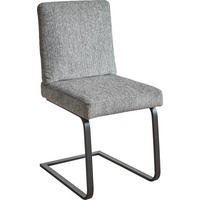 SCHWINGSTUHL  in Stahl Chenille  - Hellgrau/Schwarz, Design, Textil/Metall (46/92/60cm) - Dieter Knoll