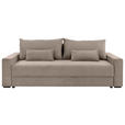 SCHLAFSOFA in Cord Beige  - Beige/Schwarz, KONVENTIONELL, Kunststoff/Textil (233/92/108cm) - Carryhome