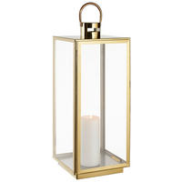 LATERNE - Goldfarben, LIFESTYLE, Glas/Metall (23,5/56/22cm) - Ambia Home