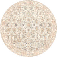 VINTAGE-TEPPICH 200 cm Living Jane Hellrosa, Perlmutt, Pastellblau rund  - Pastellblau/Hellrosa, LIFESTYLE, Kunststoff/Textil (200cm) - Lindorug