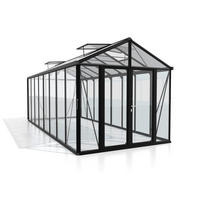 GEWÄCHSHAUSBAUSATZ - Schwarz, Basics, Glas/Kunststoff (258/250/614cm)