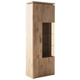 VITRINE  in Eichefarben  - Eichefarben/Anthrazit, KONVENTIONELL, Glas/Holzwerkstoff (75/208/38cm) - Cantus