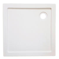 DUSCHTASSE Weiß   - Weiß, KONVENTIONELL, Kunststoff (90/4/90cm) - Sanotechnik