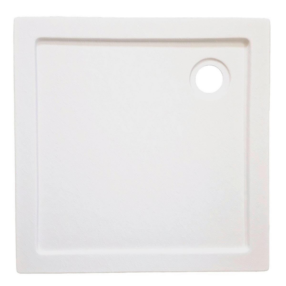 DUSCHTASSE Weiß   - Weiß, KONVENTIONELL, Kunststoff (90/4/90cm) - Sanotechnik