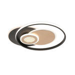 LED-DECKENLEUCHTE Lumi 49,5/42/6 cm  - Goldfarben/Schwarz, Design, Kunststoff/Metall (49,5/42/6cm) - Novel