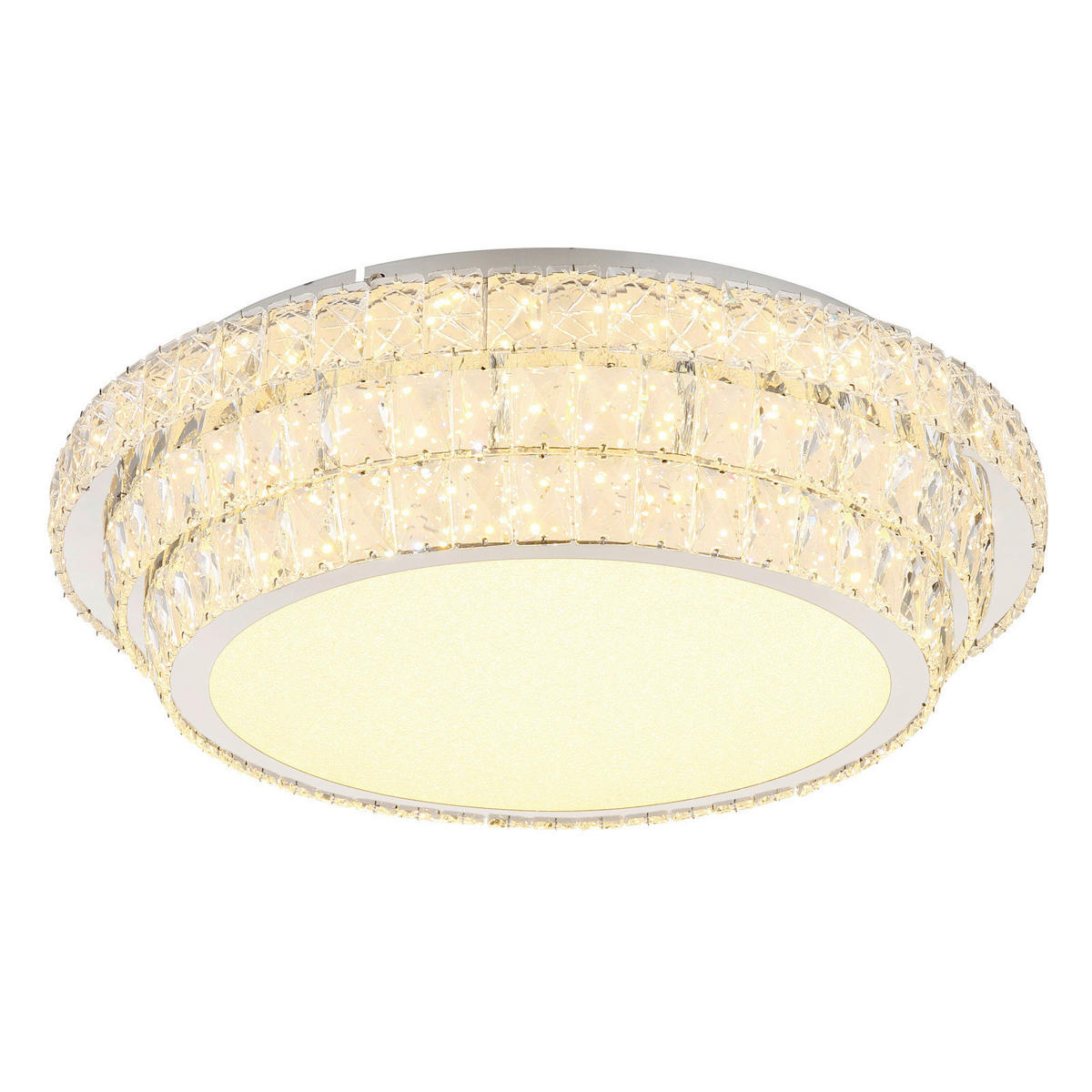 LED-TAKLAMPA KLARA 60 cm  - klar/kromfärg, Klassisk, metall/glas (60cm) - Globo