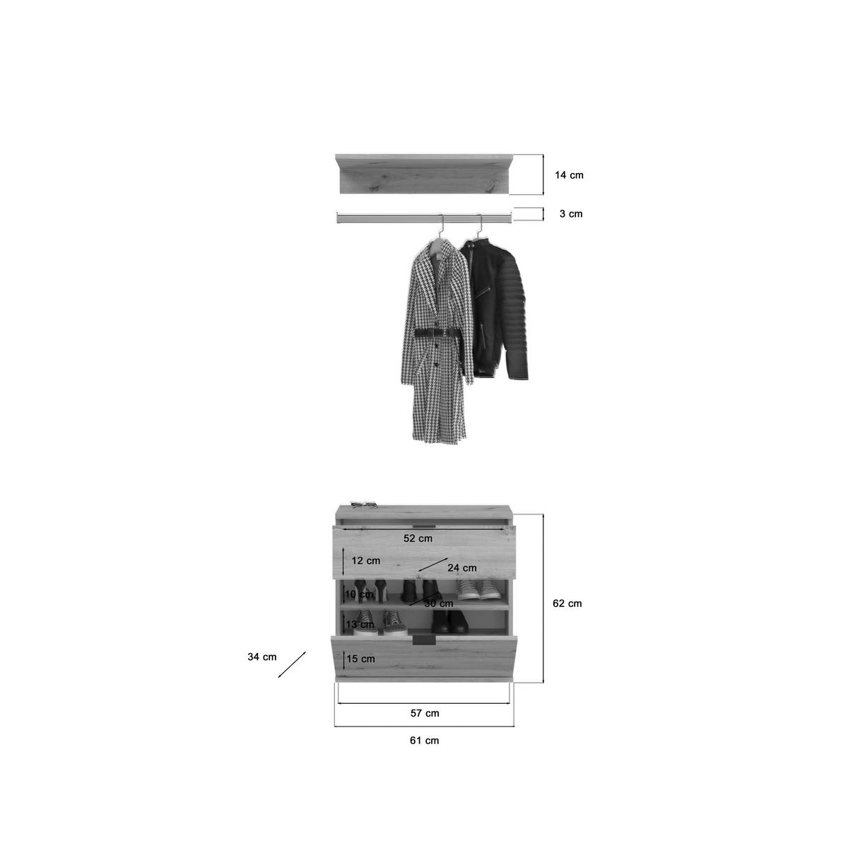 PREDSOBA bela, visoki sijaj - bela/visoki sijaj, Konvencionalno, leseni material (213/193/34cm) - MID.YOU