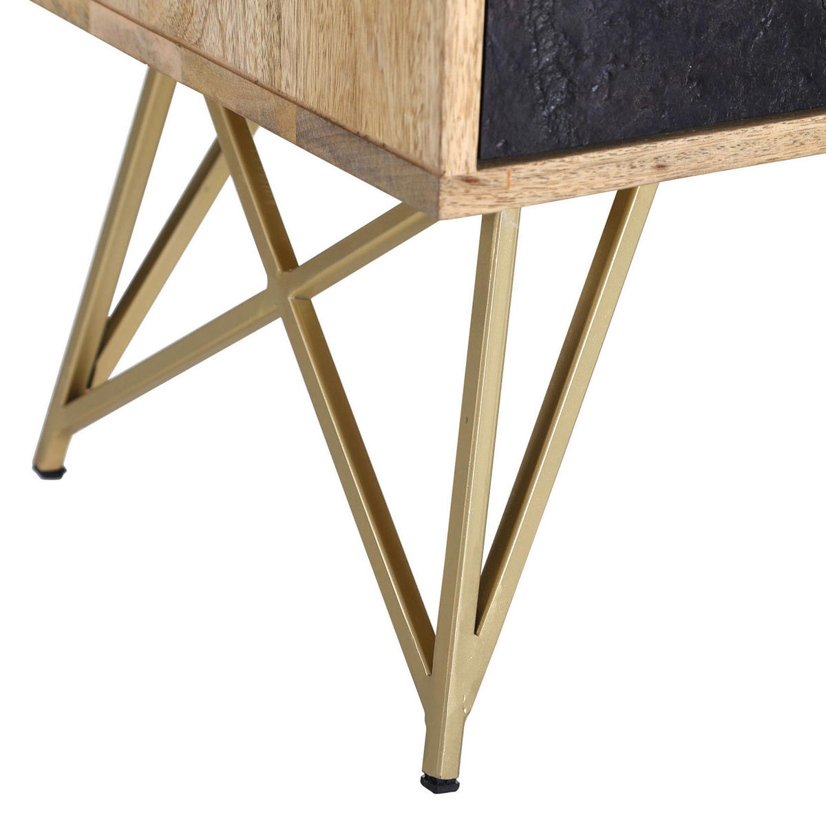 KOMMODE  in 60/60/40 cm  - Dunkelgrau/Messingfarben, Design, Holz/Holzwerkstoff (60/60/40cm) - Landscape